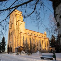 Taulumäen kirkko talvella