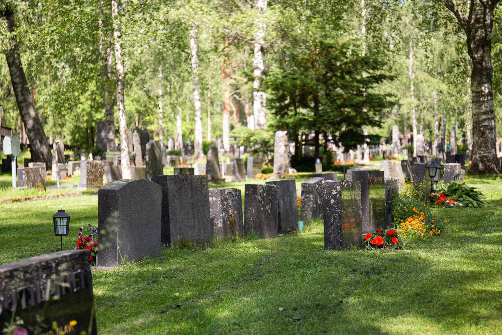 Jyväskylän Vanhan hautausmaan hautakiviä, kuva: Atte Sauranen