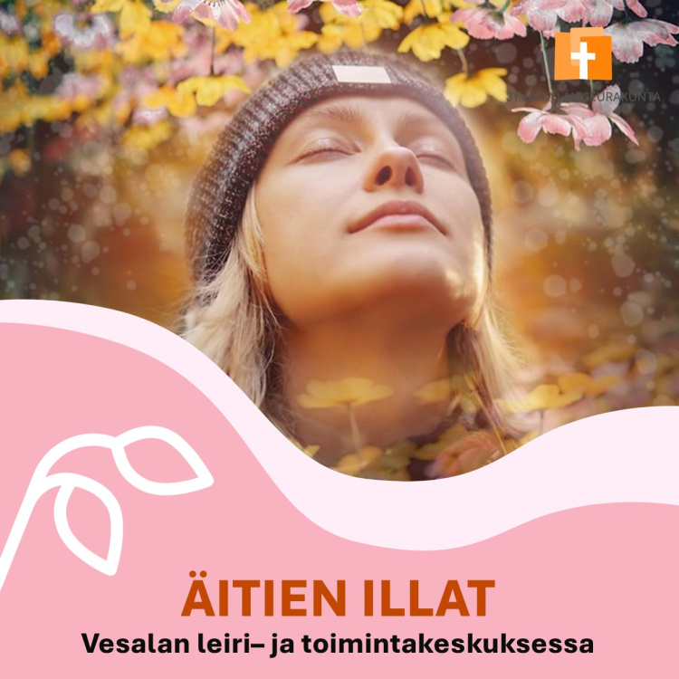 Äitien ilta Nainen silmät kiinni