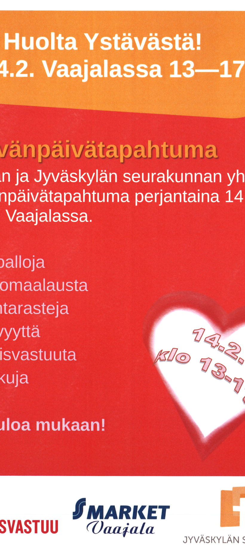 Ystävänpäivä S-market Vaajalassa
