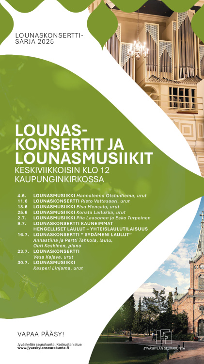 Lounaskonsertti: Kauneimmat hengelliset laulut -yhteislaulutilaisuus Lounaskonsertit