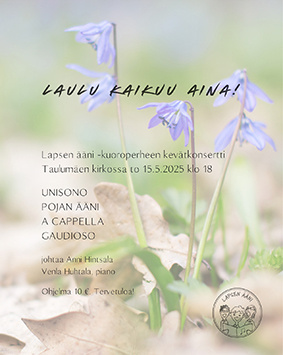 Mainos Laulu kaikuu aina -konsertista