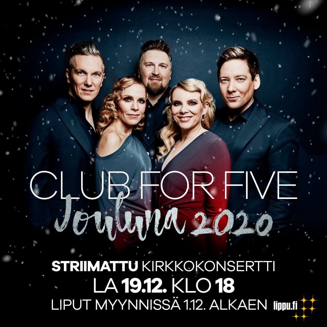 Club for Five Jouluna 2020 PERUTTU sekä 18 että 20.30 Marek Sabogal