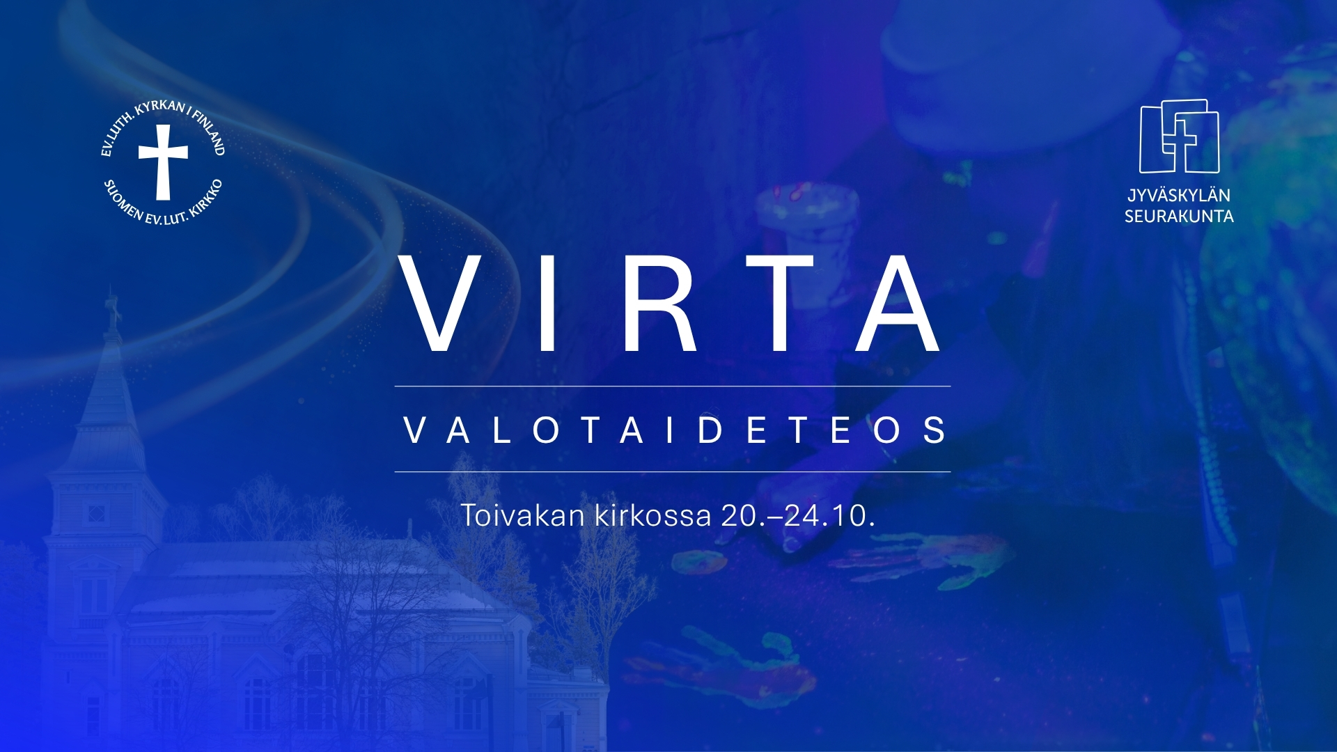 Virta valotaideteos Toivakan kirkossa 20.-24.10.2026