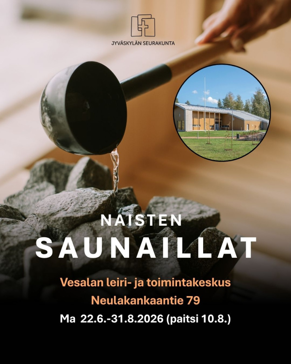Naisten saunailta Vesalassa kesämaanantaisin