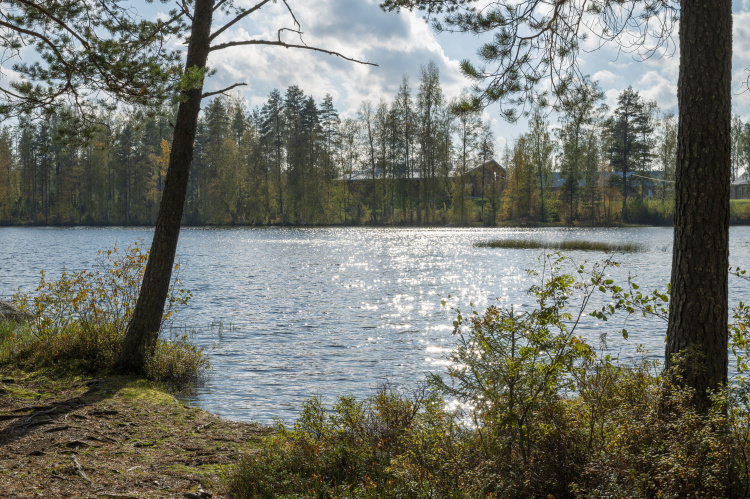 Aurinko kimmeltää laineilla