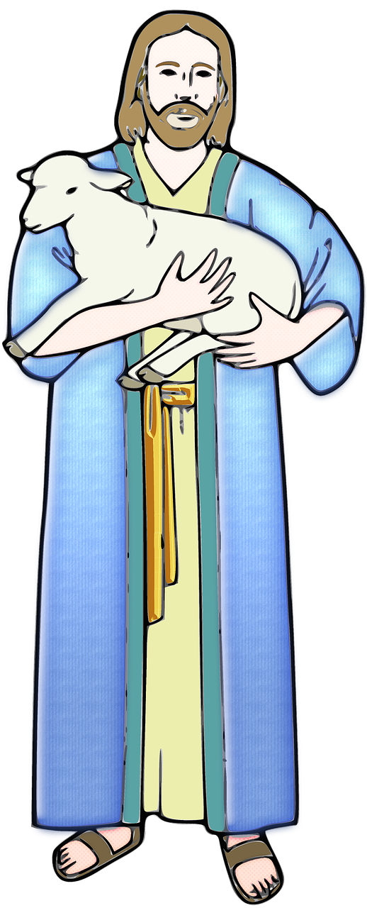 Perhekirkko jeesus lammas sylissään