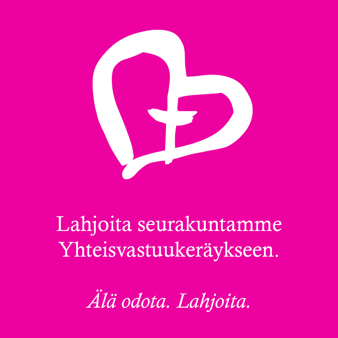 Yhteisvastuun kampanjateksti Lahjoita Yhteisvastuukeräykseen